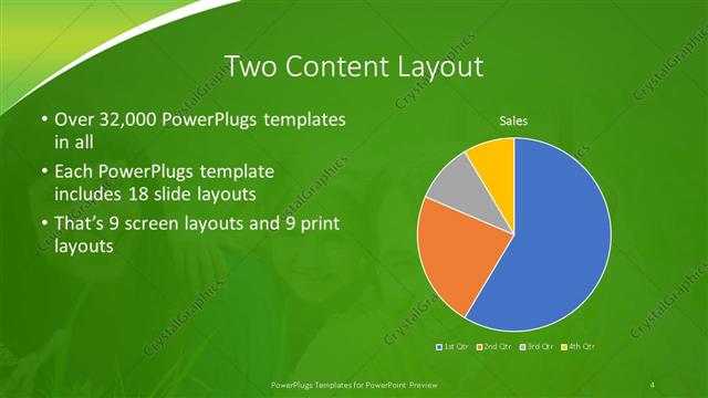 Two Content presentation slide layout