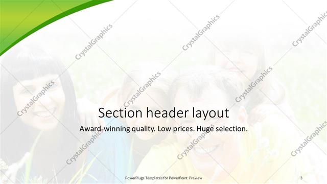 Section Header presentation slide layout
