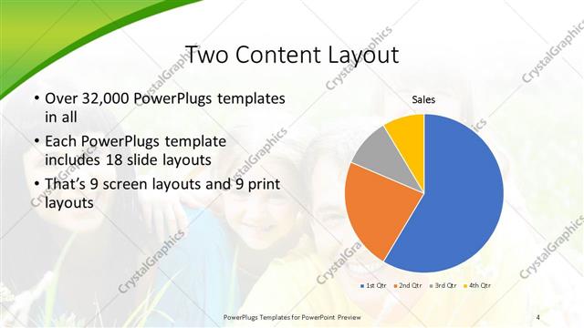 Two Content presentation slide layout
