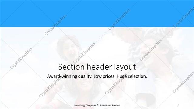 Section Header presentation slide layout