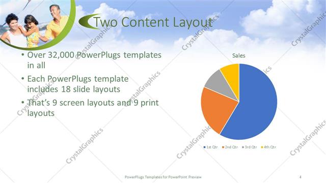 Two Content presentation slide layout