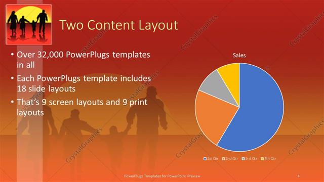 Two Content presentation slide layout