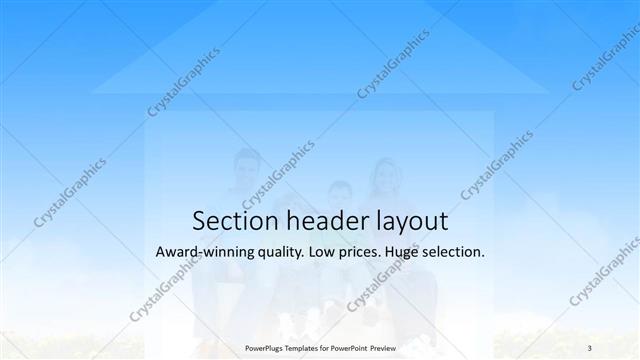 Section Header presentation slide layout