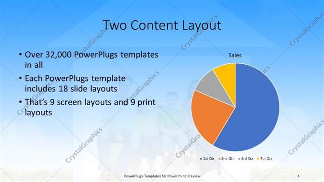 Two Content presentation slide layout