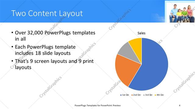 Two Content presentation slide layout