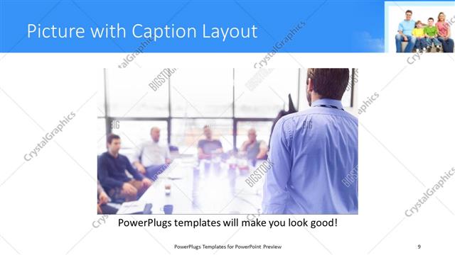 Picture with Caption presentation slide layout