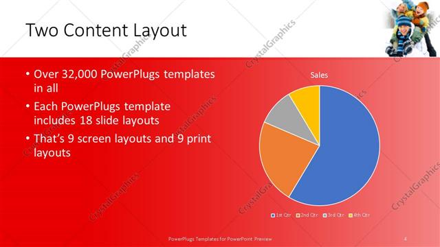 Two Content presentation slide layout