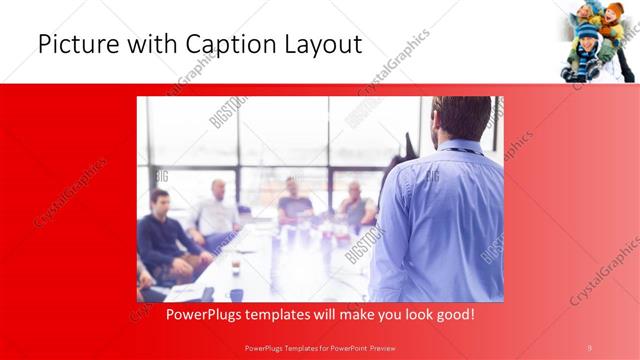 Picture with Caption presentation slide layout