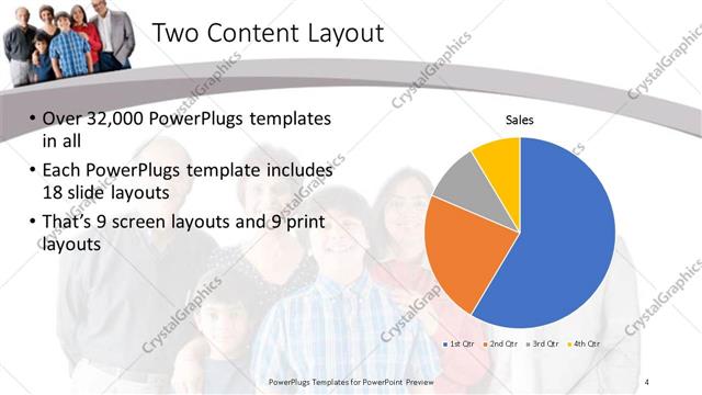 Two Content presentation slide layout