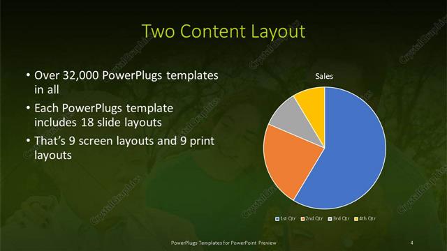 Two Content presentation slide layout