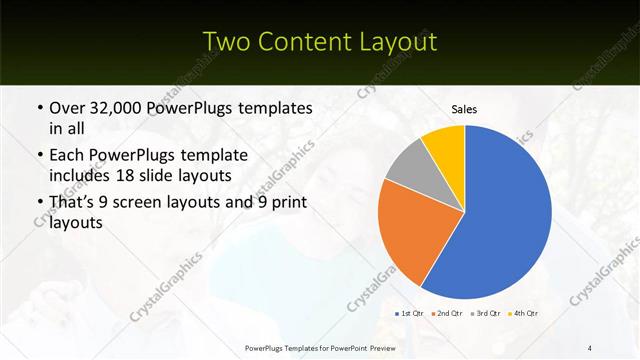 Two Content presentation slide layout