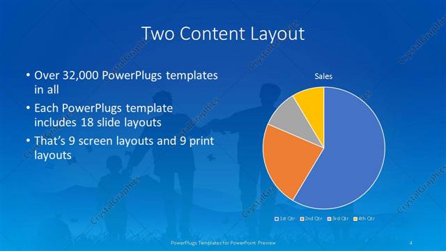 Two Content presentation slide layout