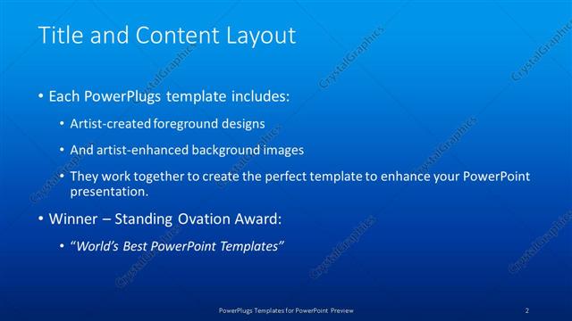 Title and Content presentation slide layout