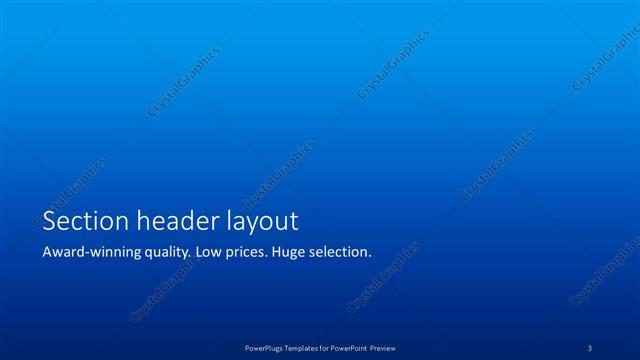 Section Header presentation slide layout