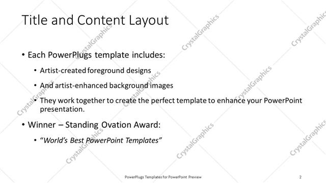 Title and Content presentation slide layout