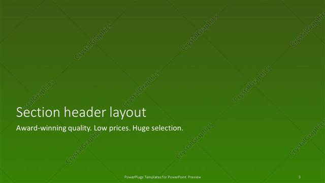 Section Header presentation slide layout