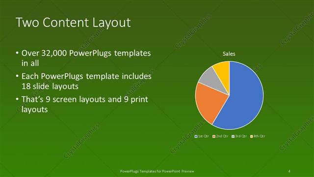 Two Content presentation slide layout