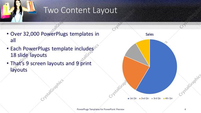 Two Content presentation slide layout