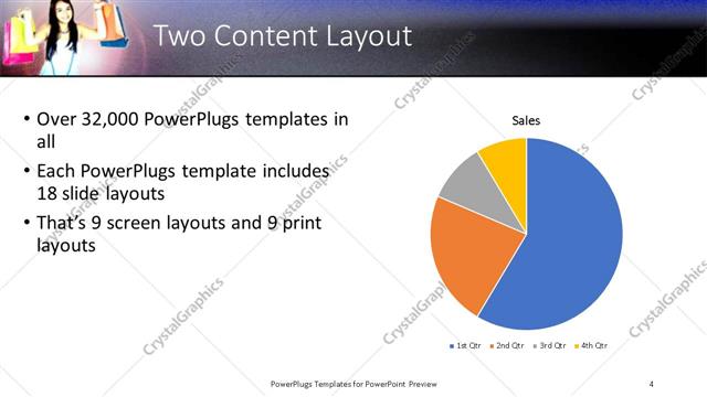 Two Content presentation slide layout