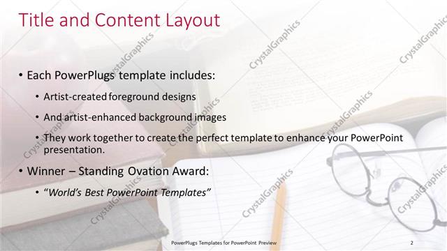 Title and Content presentation slide layout