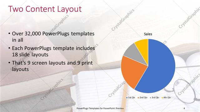 Two Content presentation slide layout