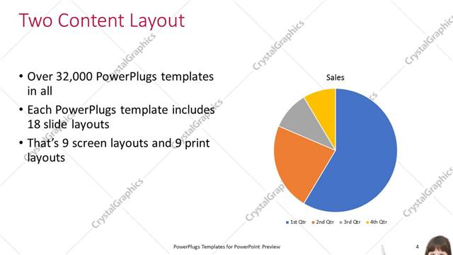 Two Content presentation slide layout