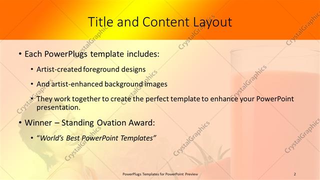 Title and Content presentation slide layout