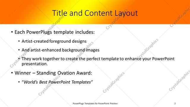 Title and Content presentation slide layout