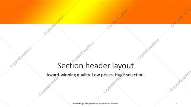 Section Header presentation slide layout