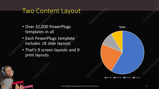 Two Content presentation slide layout
