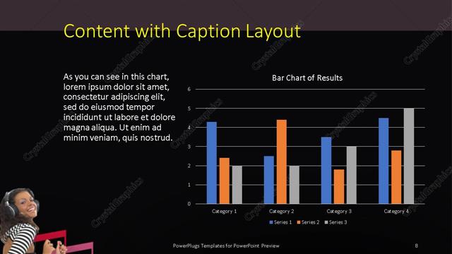 Content with Caption presentation slide layout