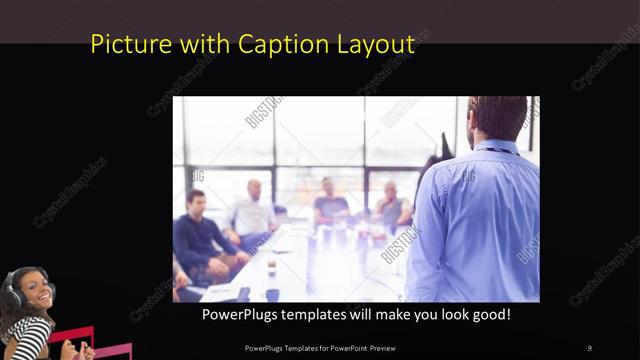 Picture with Caption presentation slide layout