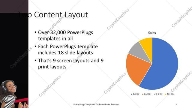 Two Content presentation slide layout