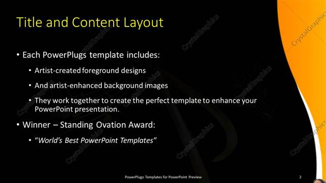 Title and Content presentation slide layout