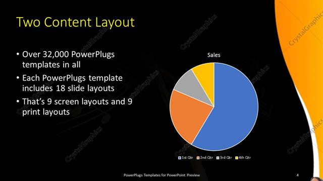 Two Content presentation slide layout