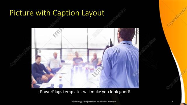 Picture with Caption presentation slide layout