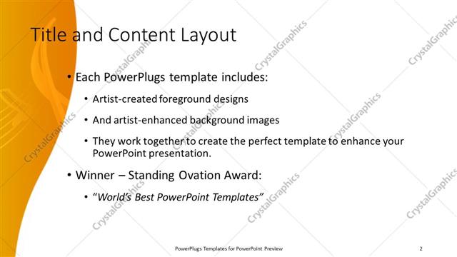 Title and Content presentation slide layout