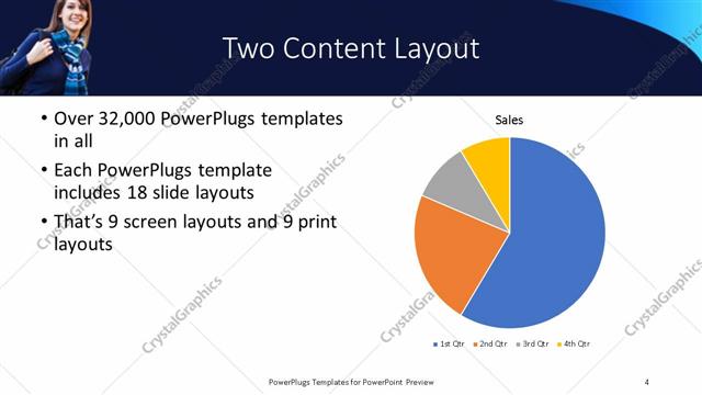 Two Content presentation slide layout