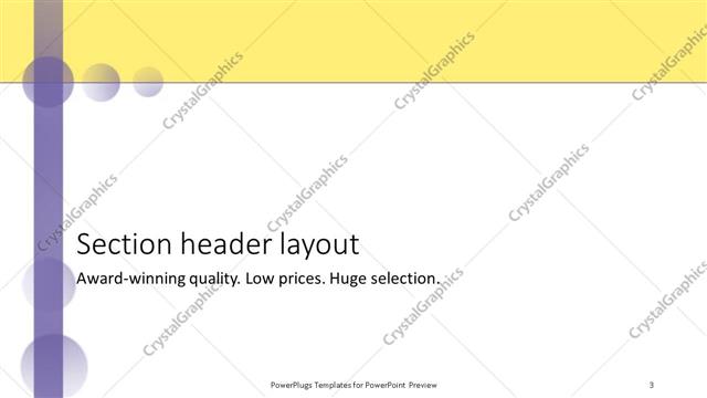 Section Header presentation slide layout