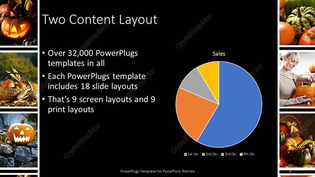 Two Content presentation slide layout