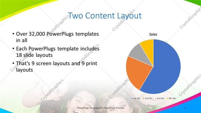 Two Content presentation slide layout