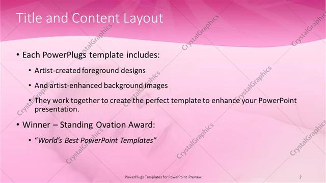 Title and Content presentation slide layout