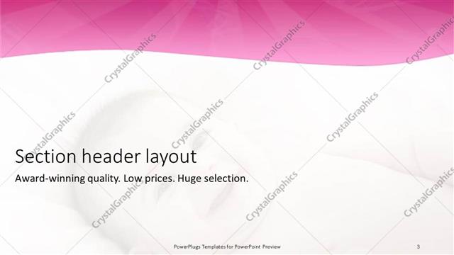 Section Header presentation slide layout