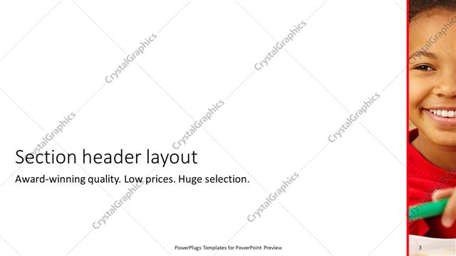 Section Header presentation slide layout