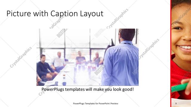 Picture with Caption presentation slide layout