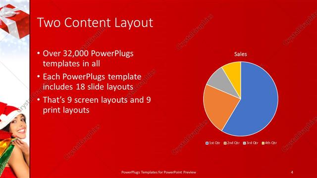 Two Content presentation slide layout