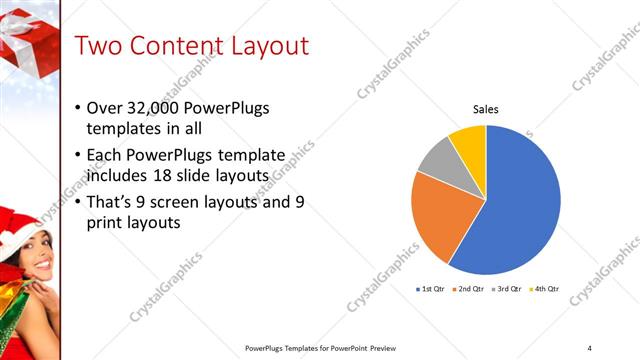 Two Content presentation slide layout