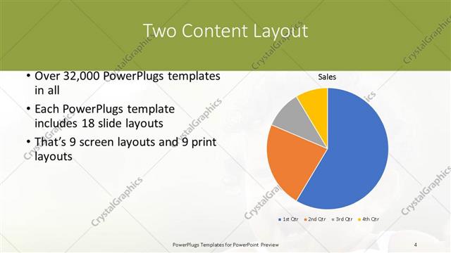Two Content presentation slide layout