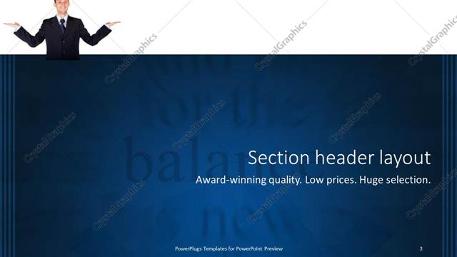Section Header presentation slide layout