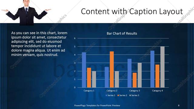 Content with Caption presentation slide layout